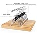 SONGMICS 12 Pack Wooden Pants Hangers, Premium Solid Wood with Non-Slip Felt, Hold Pants Tightly, Smooth Finish Wood Skirt Hangers, with 360° Swivel Hook, Natural UCRW007-12