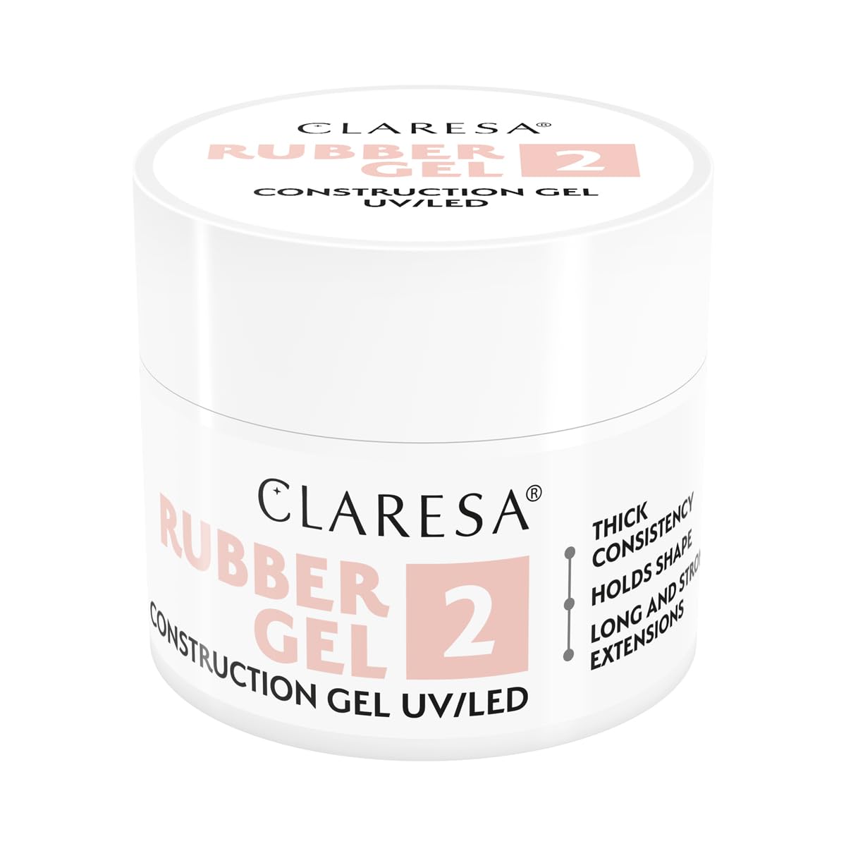 Claresa Rubber Gel Żel Konstrukcyjny Kauczukowy 2 Ciepły Jasny Róż 45g