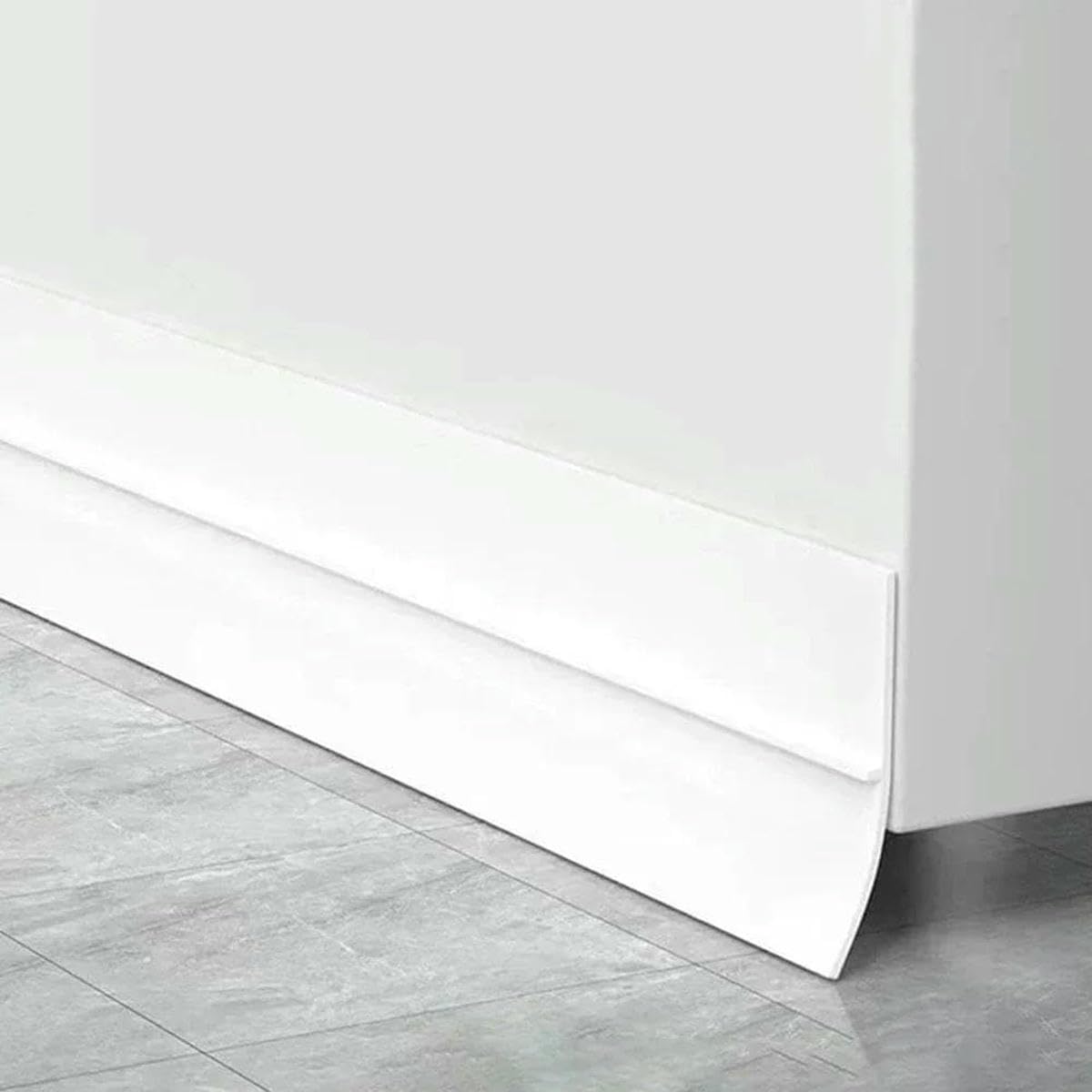Yfshc White 35Mm 1M Door Bottom Sealing Strip Windproof Dust Stopper Guard Rain Weatherstrip Noise Reduction Insulator Sealer Home Hardware
