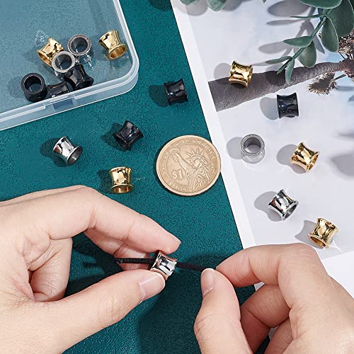 Perles à grand trou 7mm UNICRAFTALE en acier inoxydable pour créer un bijou personnalisé unique