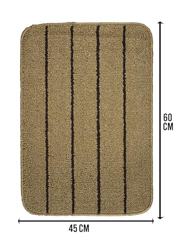 Image of SARAL Home Multiuse Combo Pack of 2Pc | Polyester Door Mat 45x60 & Runner Floor Mat 43x120| Anti-Skid | Modern Design