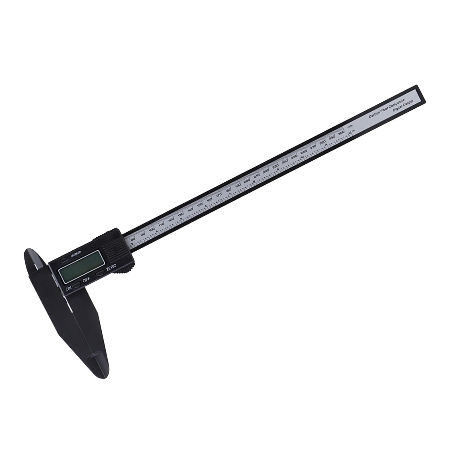 Pied à Coulisse Numérique 150 Mm 300 Mm Règle électronique en Fibre de Carbone avec Longue Mâchoire Non Magnétique pour le Travail du Bois, Outil de Mesure Précis pour l'école, l'atelier,