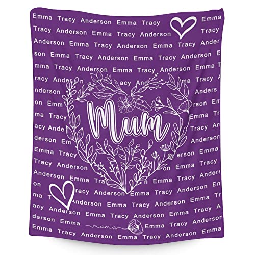 Custom Mom Throw Blanket - Soft, Fuzzy & Warm - 40x50 Inches to My Mom Blankets for Travel, Sofa - Modern Throws Birthday Gifts from Daughter or Son