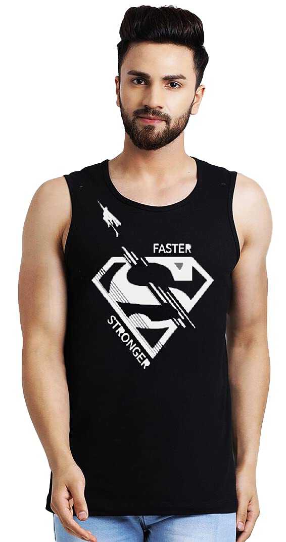 leotude Men's Regular Fit Cotton Blend Sleeveless T-Shirt-picture-16