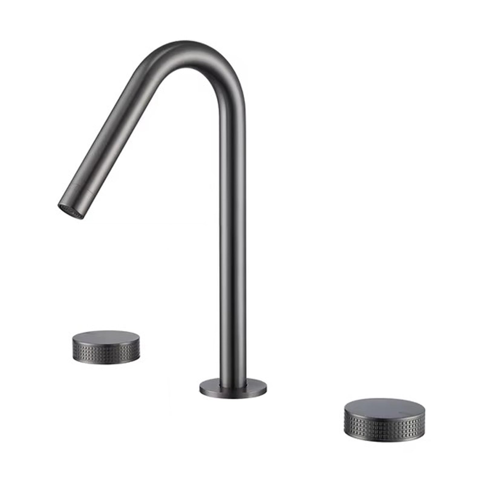 Hcfyauis Gun Gray Bathroom S For Sink 3 Hole, Bathroom Sink With Two Handle, Brass Widespread For Bathroom Sink Vanity Rv Farmhouse Sink