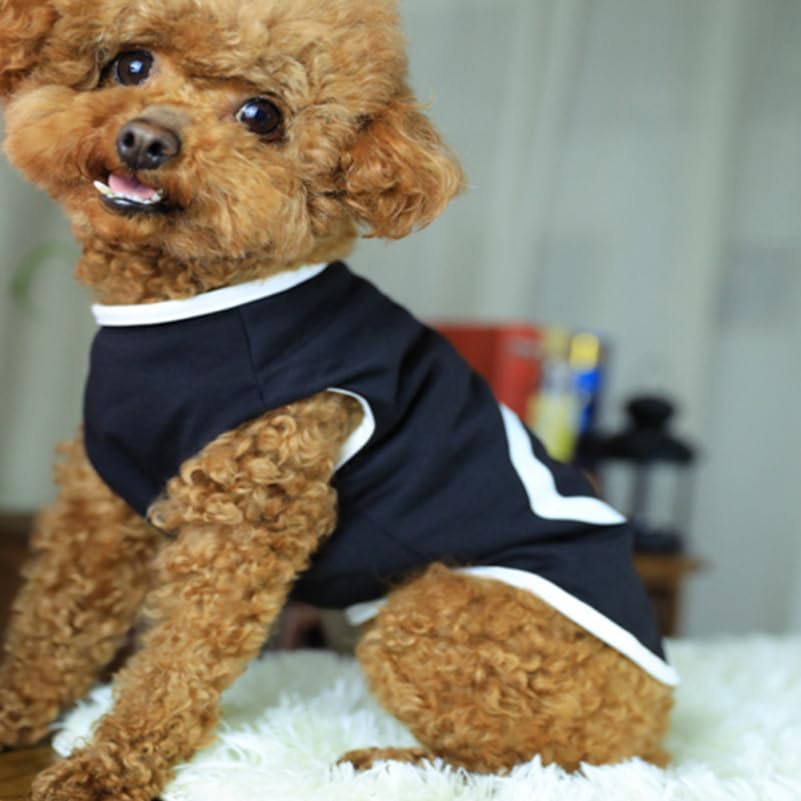 INOOMP Dog Vest Comfortable Pet Clothes Lightweight Sleeveless Tunic with Heart Footprint Pattern for Small Dogs Spring Summer Outdoor Activities - Image 3