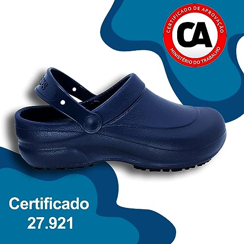 Babuche Unissex Profissional SoftWorks Antiderrapante Trabalho EPI CA 27921 EVA BB60 Preto