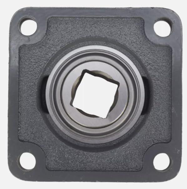 SpinCo 1-1/8" Square Flange Bearing for Brillion Packer Pulverizer 2J-417; GW208PPB5-FS