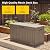 EAST OAK Outdoor Storage Box, 60 Gallon Deck Box Indoor and Outdoor Use, Waterproof Resin Storage Bin for Patio Cushions, Gardening Tools, Lockable, UV Resistant, Brown