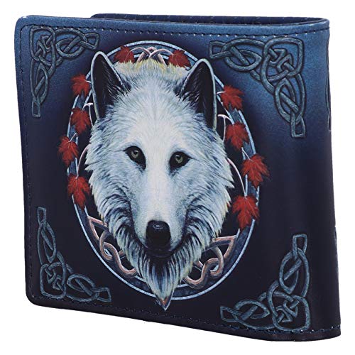 Nemesis Now Lisa Parker Guardian of The Fall White Autumn Wolf Wallet, Blue, 11cm4