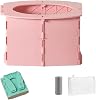 Portable Travel Potty,2025 New Reusable Folding Potty for Kids,Leak-Proof Toilet with Cleaning Bags,Compact Potty Chair for Home & On-The-Go Use Pink