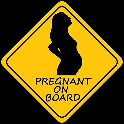 ISEE 360® Pregnant On Board Vinyl Decal Stickers for Cars, Bikes