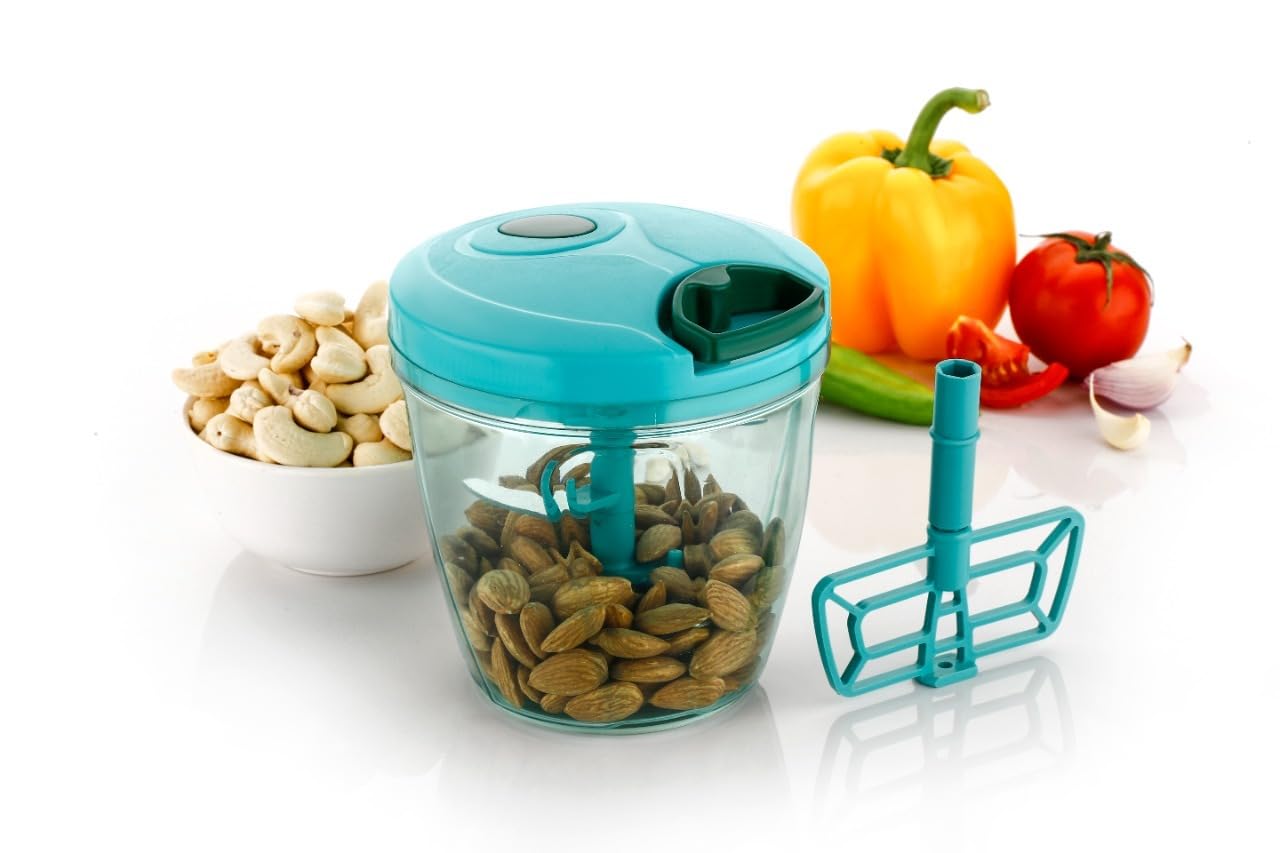 Manual Vegetable Chopper with Storage Container, 900ML Capacity (Green)-image-30