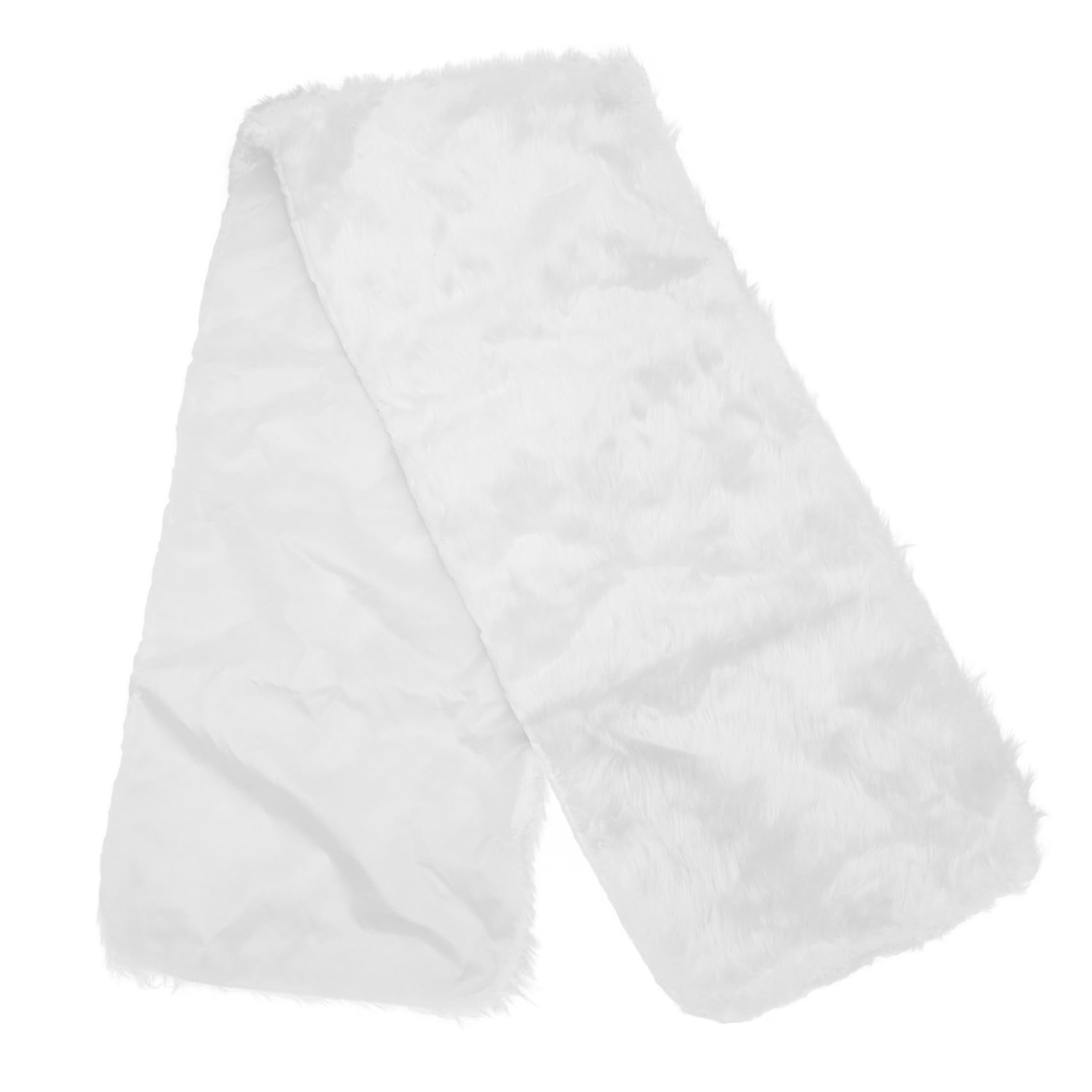 Drapeau de table blanc en peluche pour repas de Noël et fêtes de famille