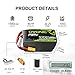 OVONIC 6S Lipo Battery 100C 1550mAh 22.2V Lipo Battery with XT60 Connector for RC FPV Racing Drone Quadcopter