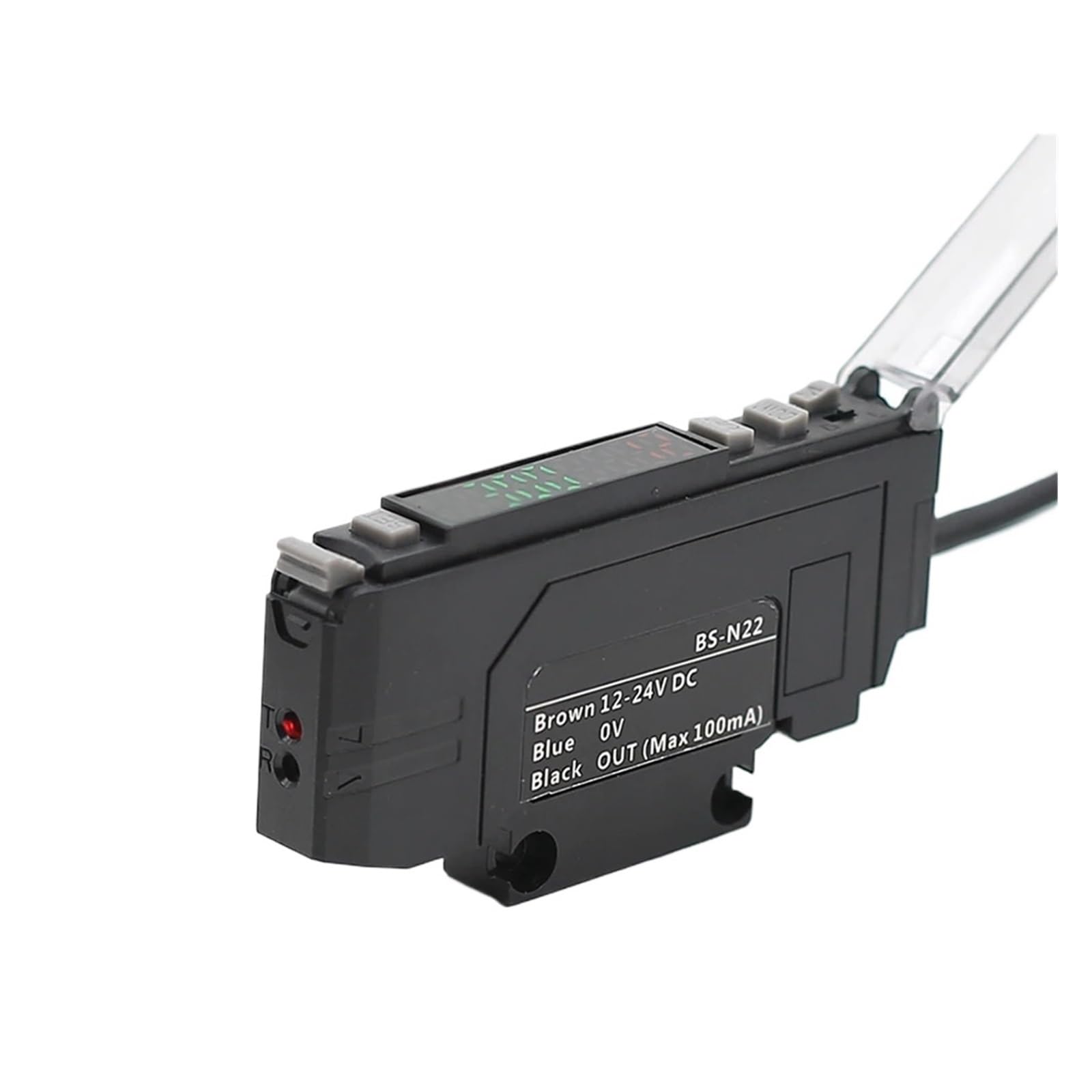 PXQCHAVLN BS-N22 NPN PNP Fiber Amplifier Sensor photoelectric Switch optically Transparent NO NC Adjustable high Sensitivity(Fiber Amplifier,BS-N22 NPN)