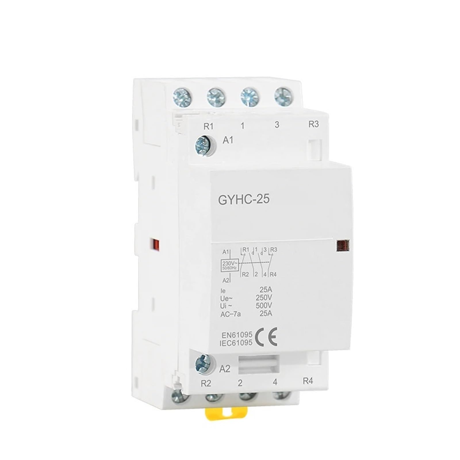 WQGQPXOB 4P 25A 220V/230V 50/60HZ Rail-Type Household AC Modular contactor 4NO OR 2NO2NC OR 3NO1NC OR 4NC