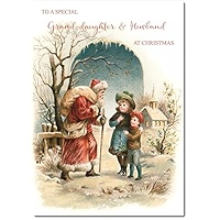 Traditional Christmas Card Granddaughter - 9 X 6 Inches - Regal Publishing