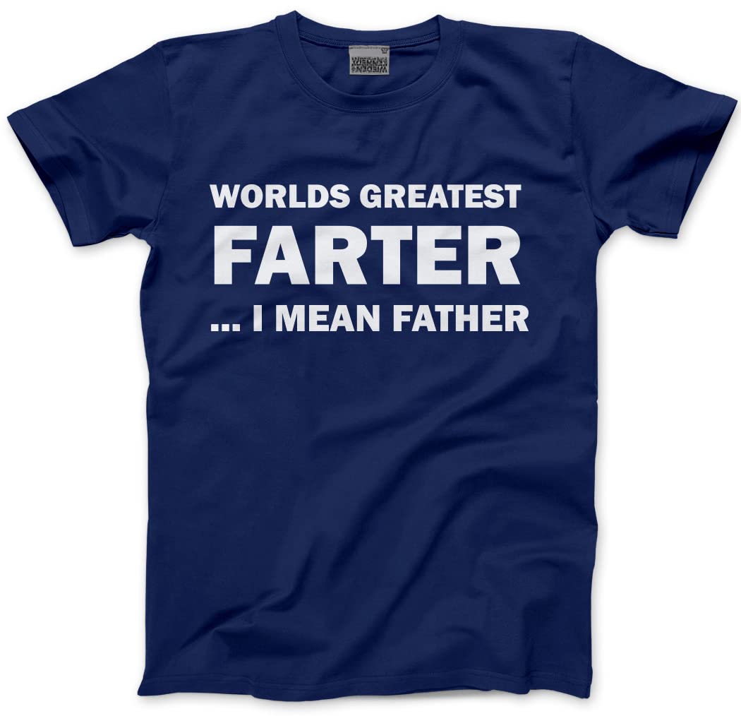 Hotscamp Men's Navy World's Greatest Farter… I Mean Father Unisex T-Shirt - XX-Large