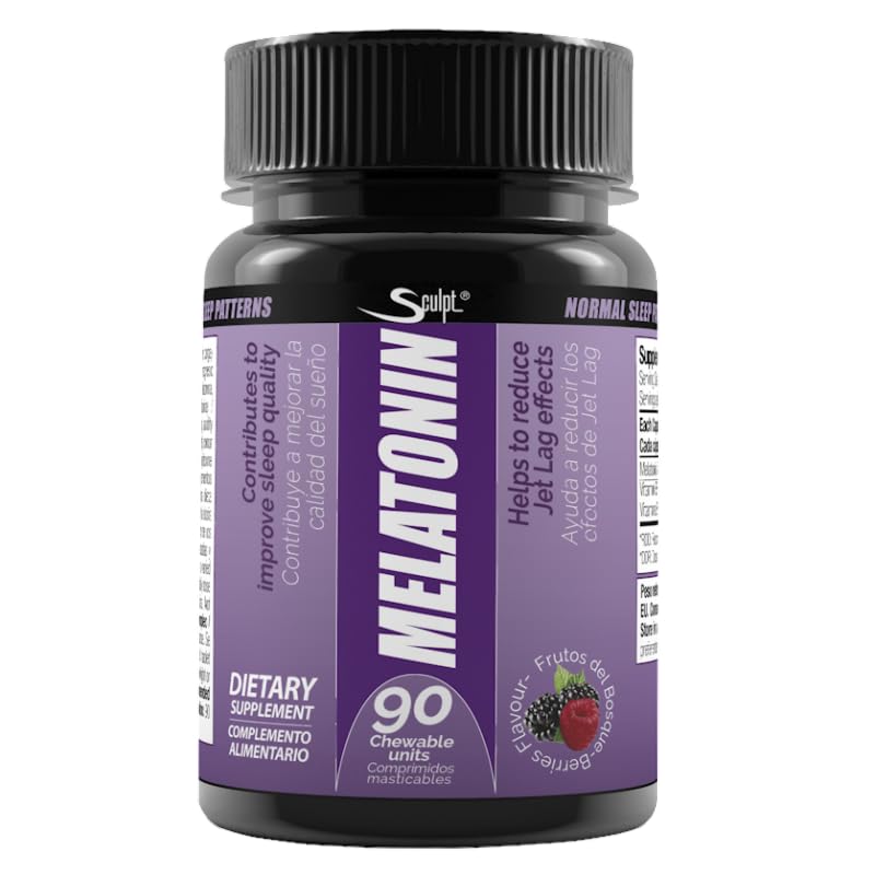 Melatonin Sculpt (90 comp Masticables) Frutos del bosque 1.9mg (1 Unidad)