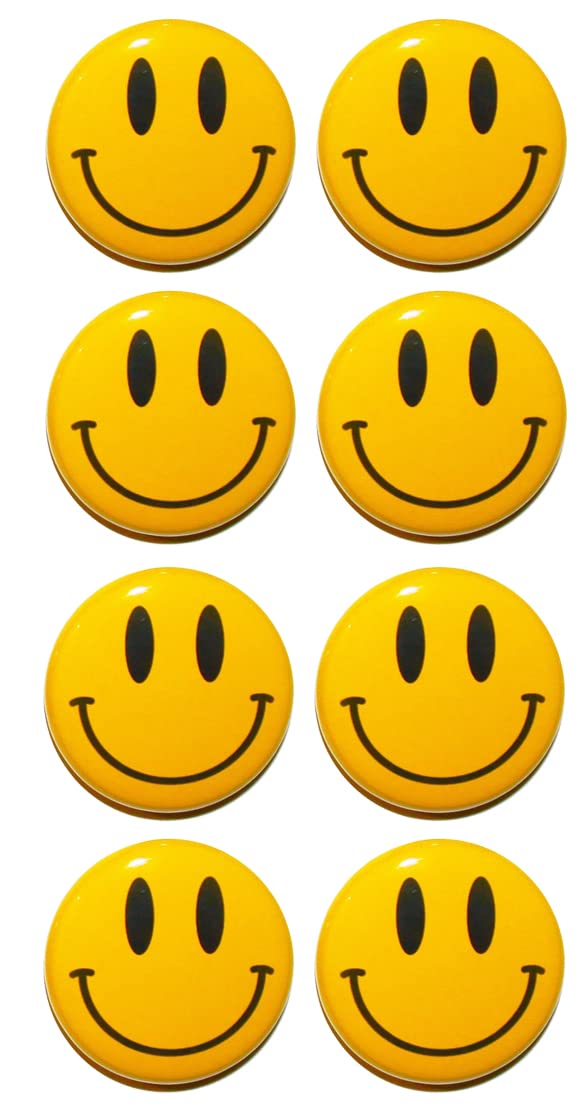 3A Featuretail Smiley Emoji Face Fridge Magnets (Pack of 10, Yellow, 3 CM Each)