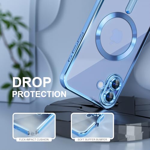 Image of Misea Magnetic for iPhone 16 Case Compatible with MagSafe Light Blue