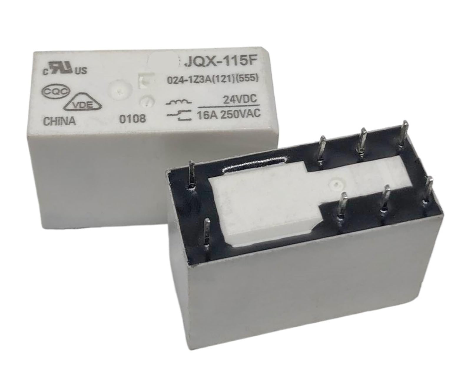 SMGLRUEAT 1pc JQX-115F 024-1Z3A(121)(555) Relay 8pins