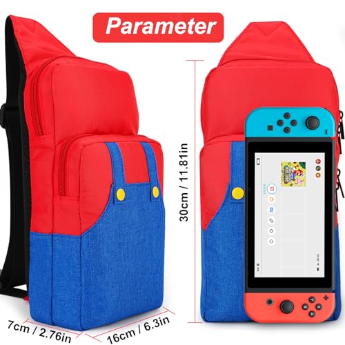 Owngen Linda bolsa de viagem para Nintendo Switch/Lite/OLED, mochila de armazenamento de ombro trans