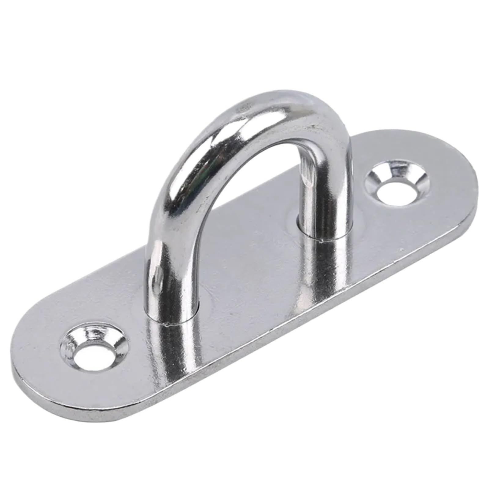 Platine Oeil Inox 1/3/5 pièces Crochet Oeil Plaque Oblong Robuste En Acier Inoxydable Support Mural U Bateau Plafond Cintre Anneau Garage Hamac Pontet Inox(3pcs 304-M8)