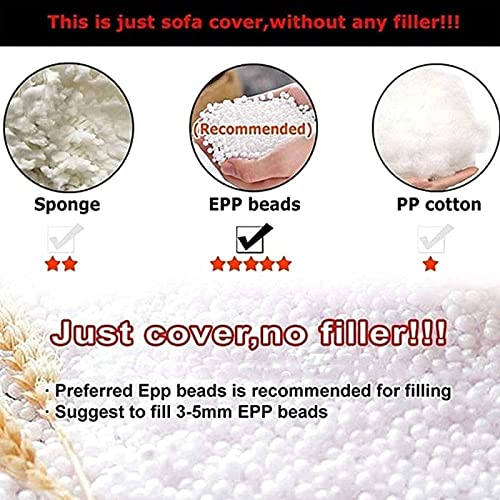 CPWD Flauschiges Plüsch-Lazy-Sofa, übergroßer Sitzsack-Stuhl, tragbare Wohnzimmermöbel Sitzsack-Stuhl für Erwachsene und… – Bild 3