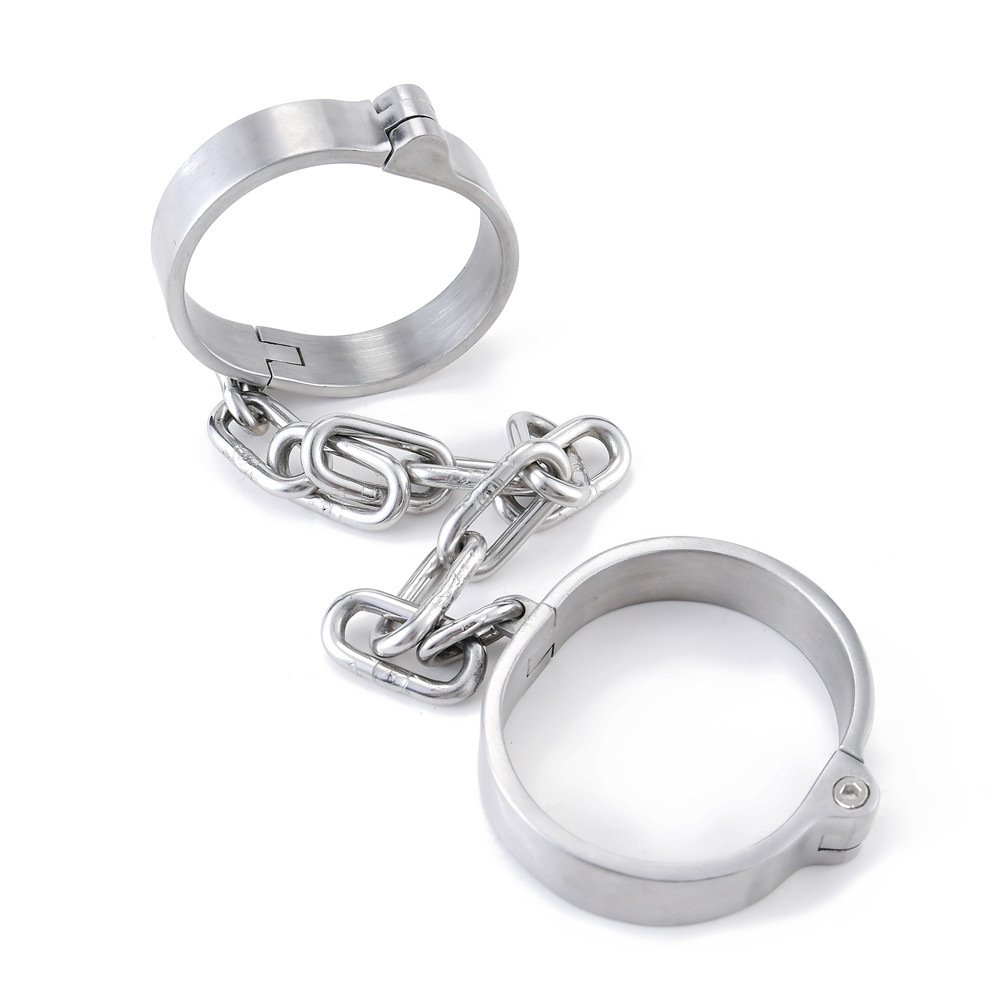 MFMYEE Handfesseln Sexspielzeug, Metall Handschellen Sex mit Schloss und Schlüssel Edelstahl für Paar Bondage Fesseln Erwachsene Spiel Erotik Sexspielzeuge (8.7 * 7.2cm)