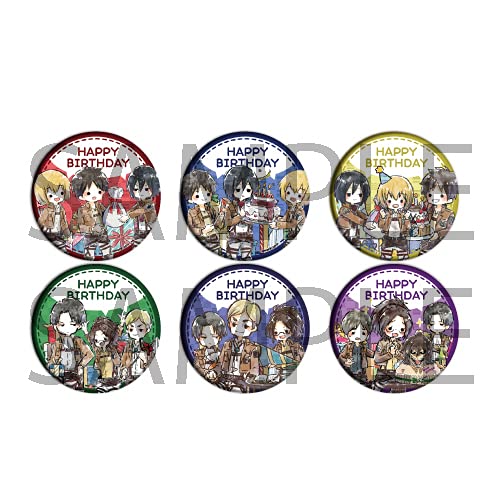 Amazon.co.jp: 進撃の巨人 12 誕生日ver. [グラフアート] 缶バッジ 6個 