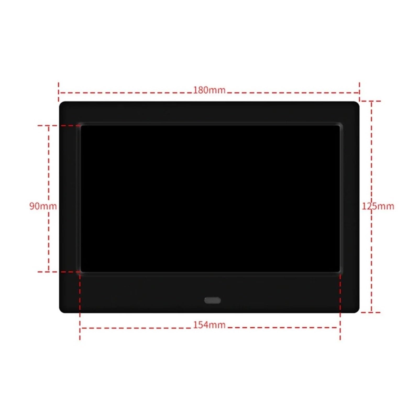 7-calowy Ekran LED Cyfrowa Ramka Na Zdjęcia Elektroniczna Obsługa Albumów Muzyka/wideo/zdjęcia Easy Share(1PC Black)