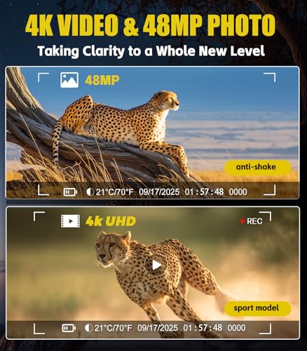 Image of Night Vision Binoculars, 4K Full-Color Night Vision Goggles 10000mAh, 48MP 8X Digital Zoom 1968FT - Adult Infrared Nightvision 3'' HD Screen 32GB Card for Camping Security Men's Gift