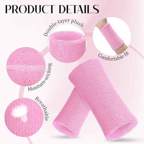 Image of WILLBOND 6 Inch Wrist Sweat Bands for Men Women Tennis Elastic Athletic Long Sweatband Wrist Absorbent for Basketball Tennis Running Outdoor Activity