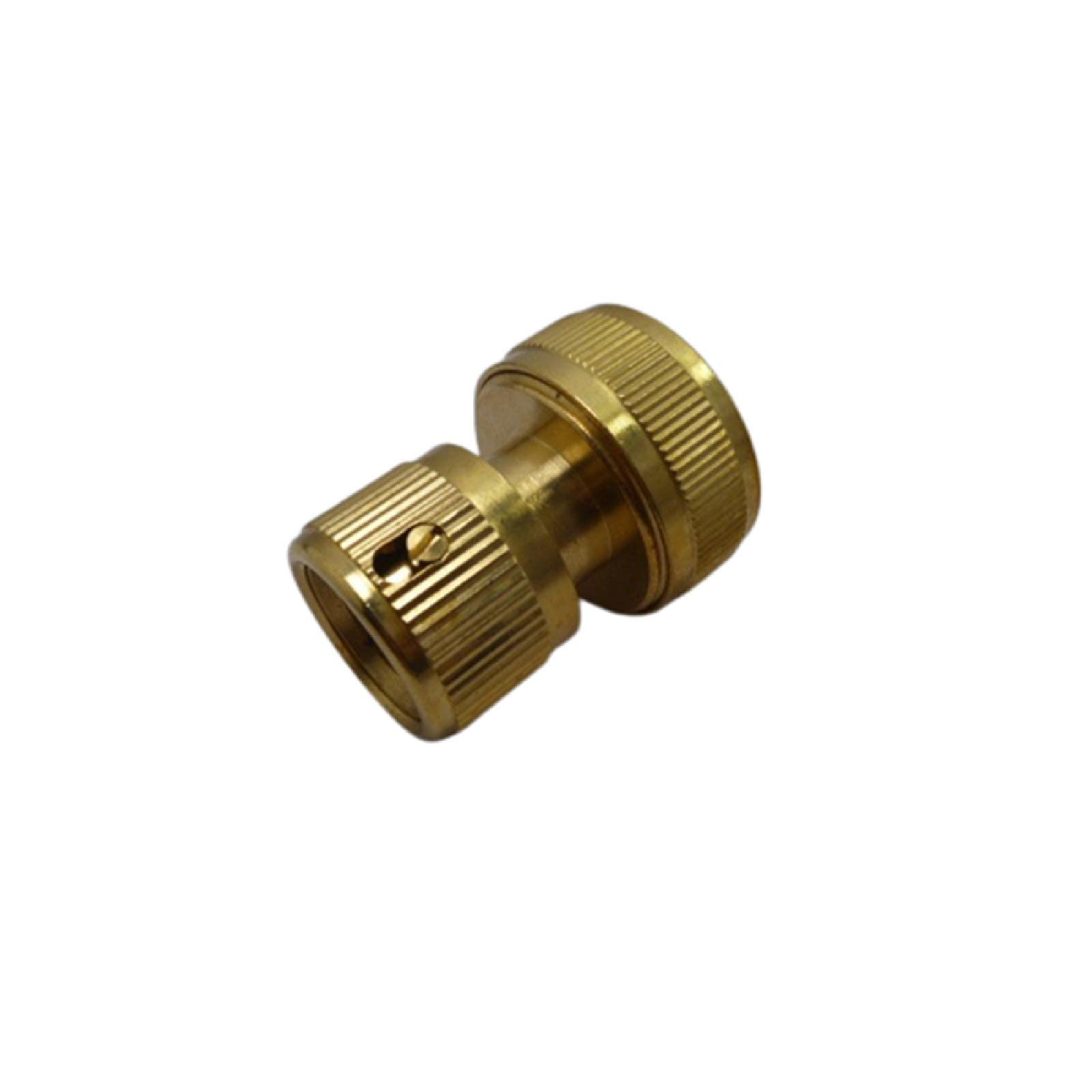 Brass Hose Connector Hose End Quick Connector for Graden Hose Pipe-Garden Hose Expandable Stretch Fittings Tap Adaptors Connectors 3/4"