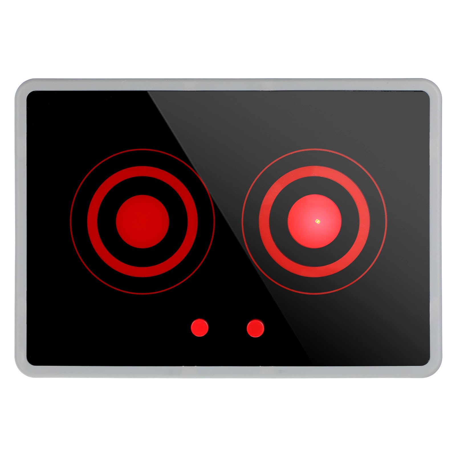 TOYANDONA Toy Play Kitchen Appliances - Pretend Double Induction Cooktop with Realistic Light and Sound for Boys Girls Kids Play Kitchen Accessories