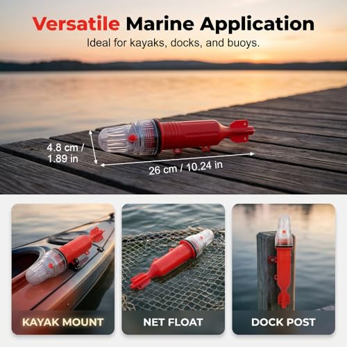 Auiepet 3Pcs Boat Flares, 2026 New LED Boat Flares Coast Guard Approved Marine, Upgraded Boats Safety Kit, Waterproof Emergency Signals for Boating, Fishing Nets, Life Rafts and Buoys (Red)
