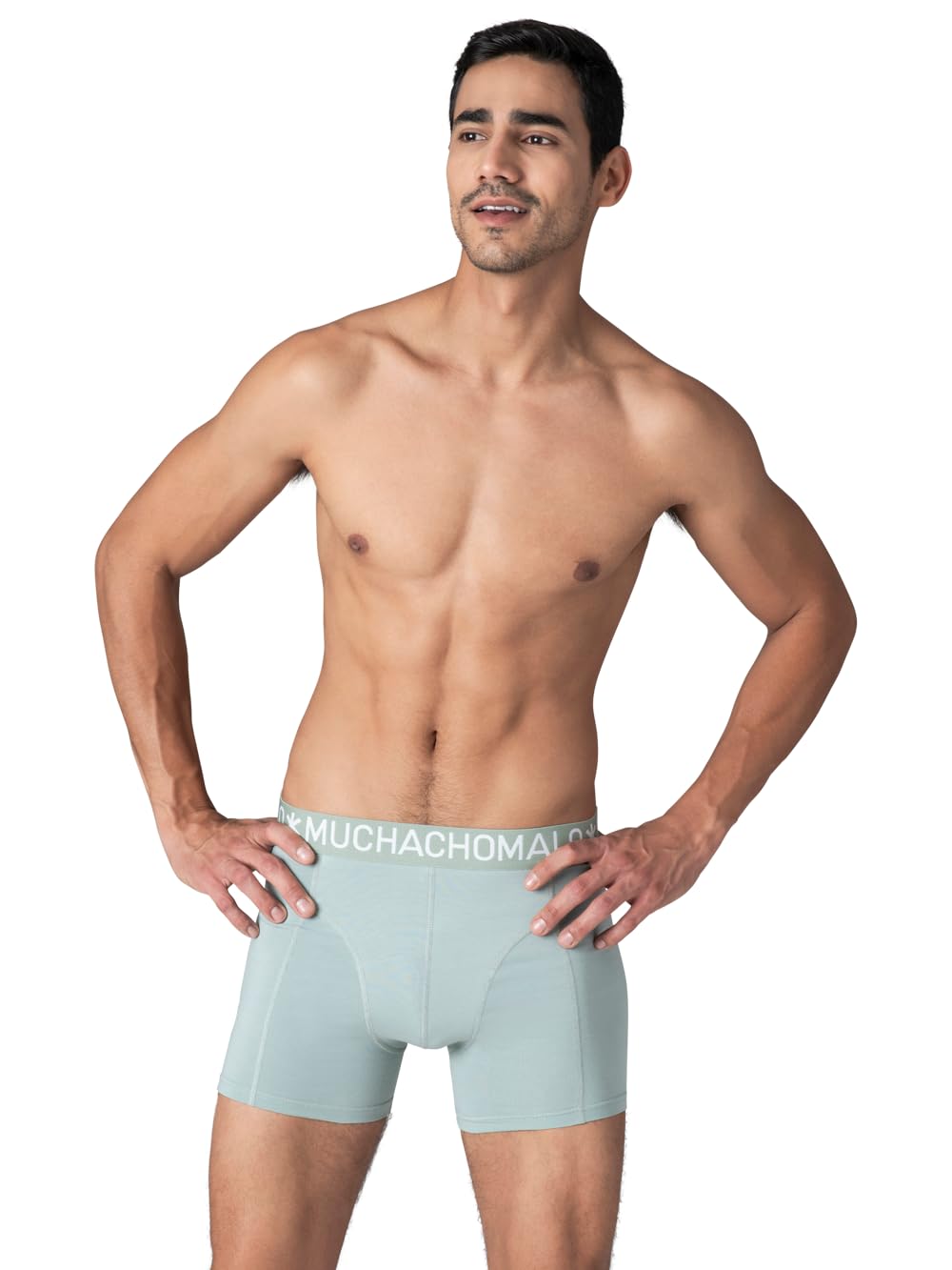 Muchachomalo Calzoncillos para Hombre, Ropa Interior Lisa de Algodón para Hombre, Pack de 7 Unidades, Bóxers Lisos de Corte Clásico con Cintura Elástica