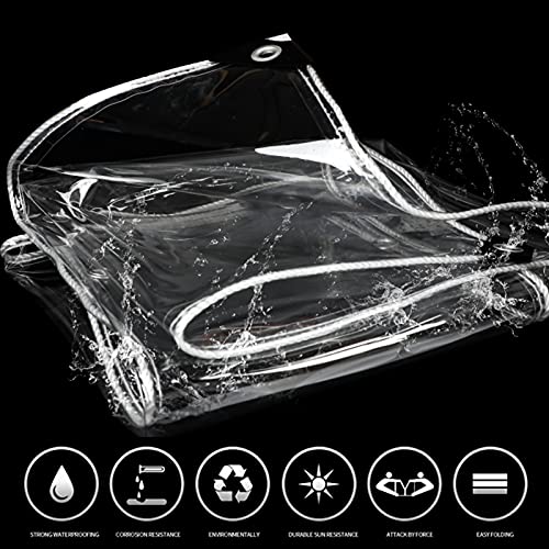Cubierta de PVC resistente 2x2m transparente para balcón y cenador impermeable 7