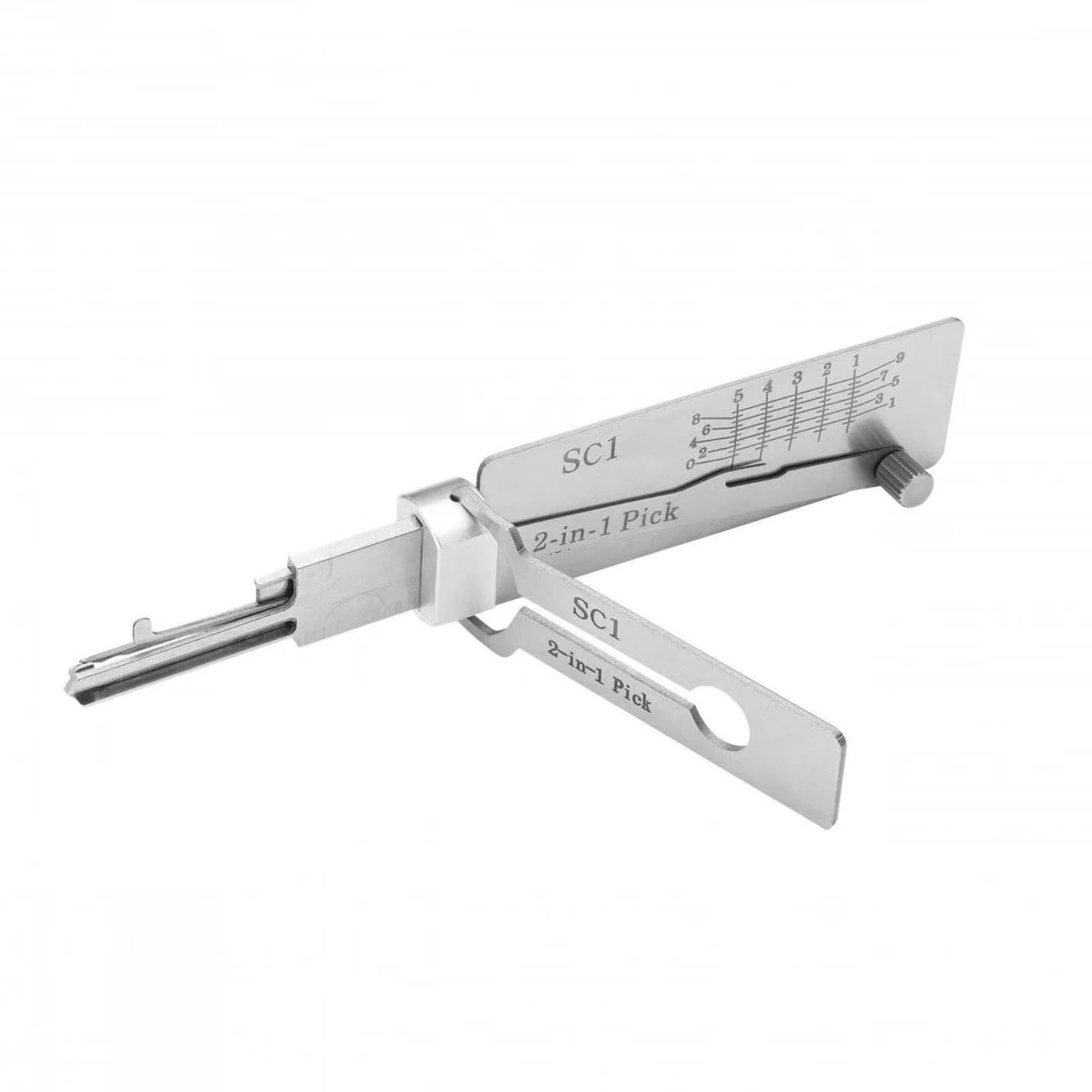 Strumenti 2-in-1 per scassinare e decodifica serrature Strumenti in acciaio inox per fabbro che permettono la decodifica e lo sblocco con un solo utensile (M1/MS2)