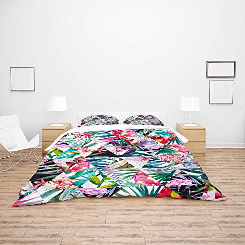 Parure de lit durable motif tropical polyester ultra doux CHEHONG - 4