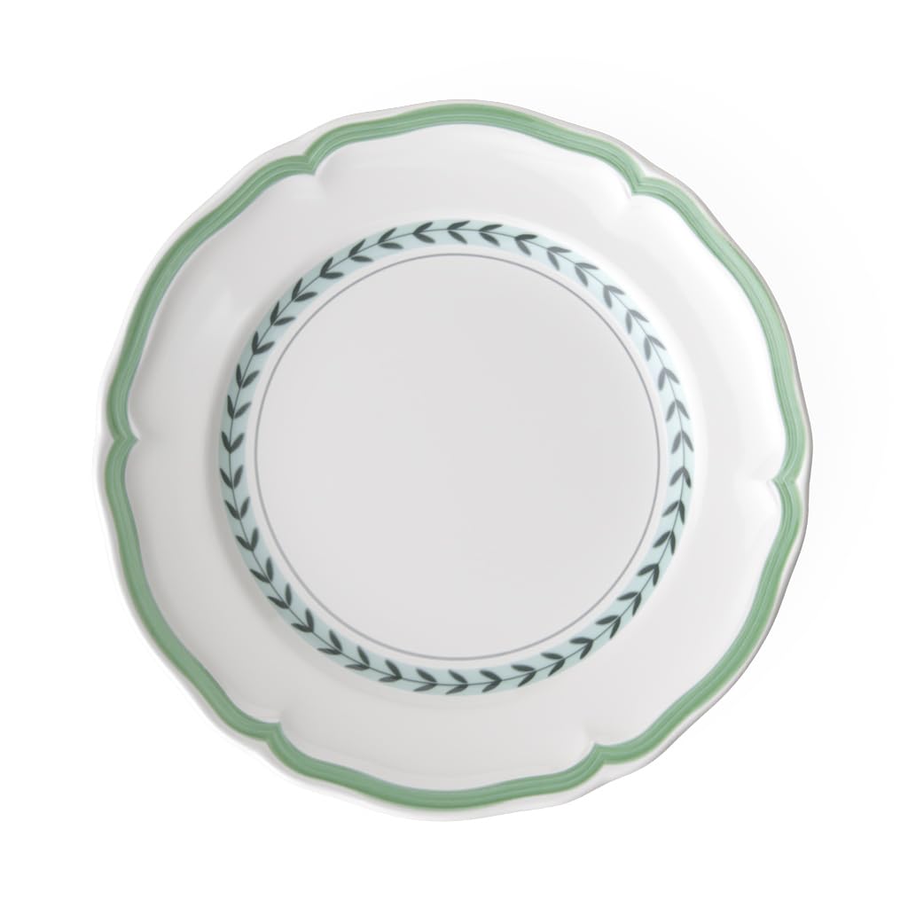 Villeroy & Boch French Garden Green Line Salad Plate, 8.25 in, Premium Porcelain, White/Green