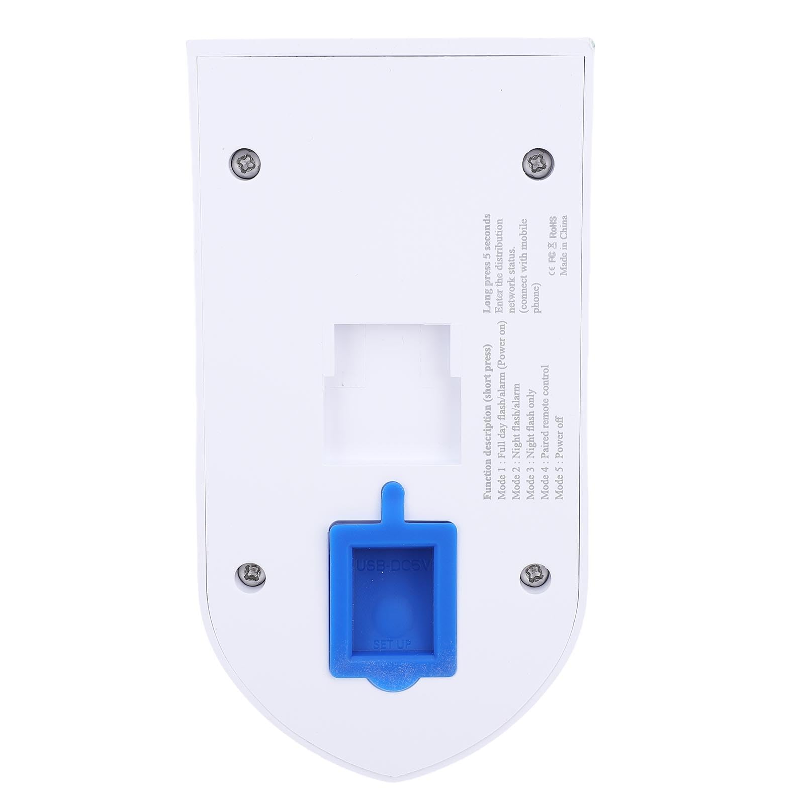Zunate Alarma Estroboscópica Solar con Sensor de Movimiento, Sonido de 120 DB, Sirena de Seguridad Exterior Impermeable IP67 con Control de Teléfono Inteligente WiFi, Ideal para Granja, Jardín,