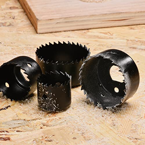 KATA Hole Saw Set 20PCS Hole Saw Kit with 3/4"-6"(19-152mm) 13PCS Saw Blades,2 Mandrels,3 Drill Bits,1 Installation Plate,1 Hex Key,Ideal for Soft Wood,Plywood,Drywall,PVC