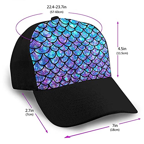 Mermaid Scale Sports Cap Unisex Baseball Cap Fashion Dad Hat Classic Casual Adjustable For Men Women #TOP1