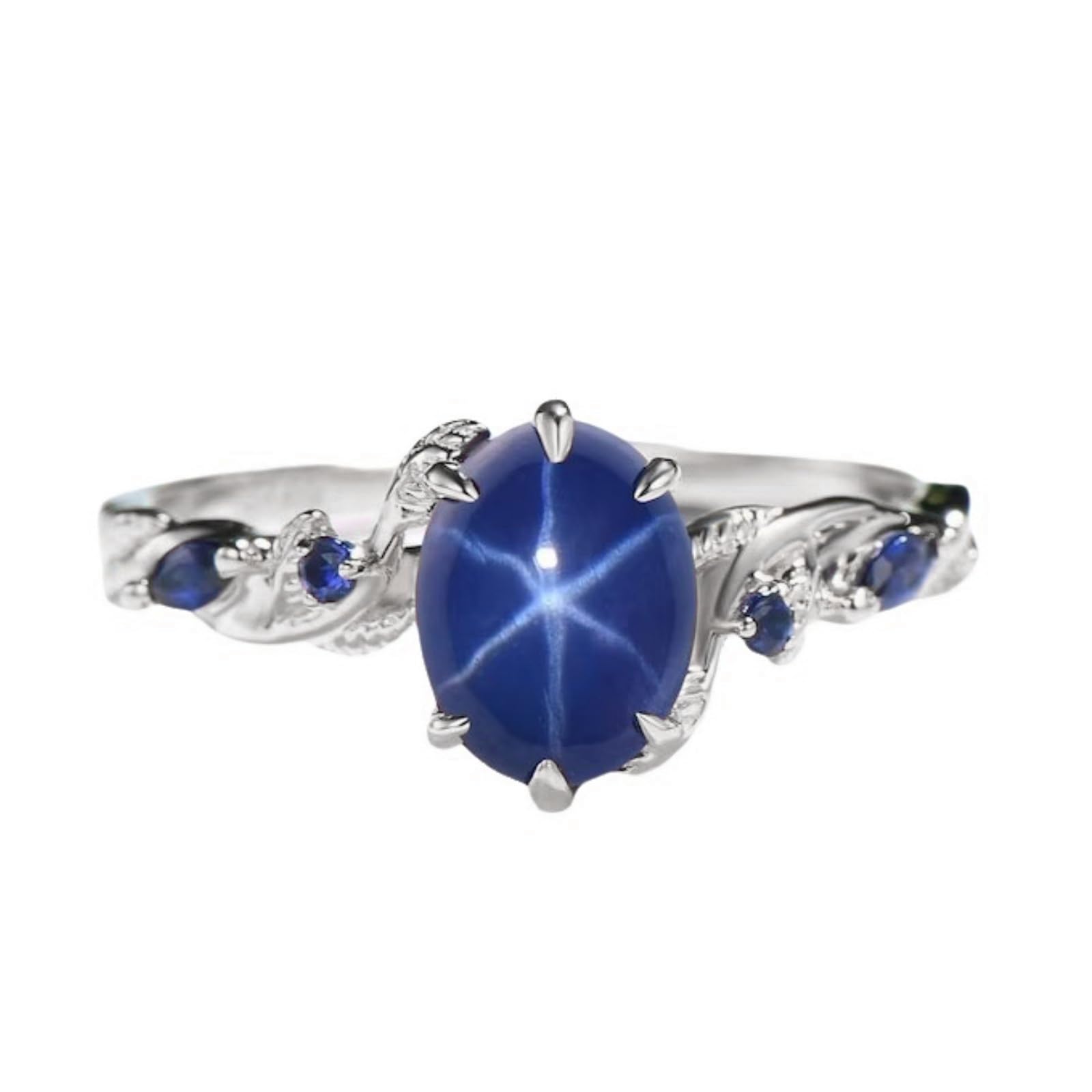 Yddlinde Star Sapphire Engagement Ring S925 10k 14k 18k Linde