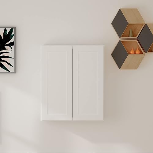 Miniatura 2 de LOVMOR Armario de baño montado en la pared, botiquín, gabinete de baño montado en la pared con estantes ajustables y puerta de cierre suave, 12