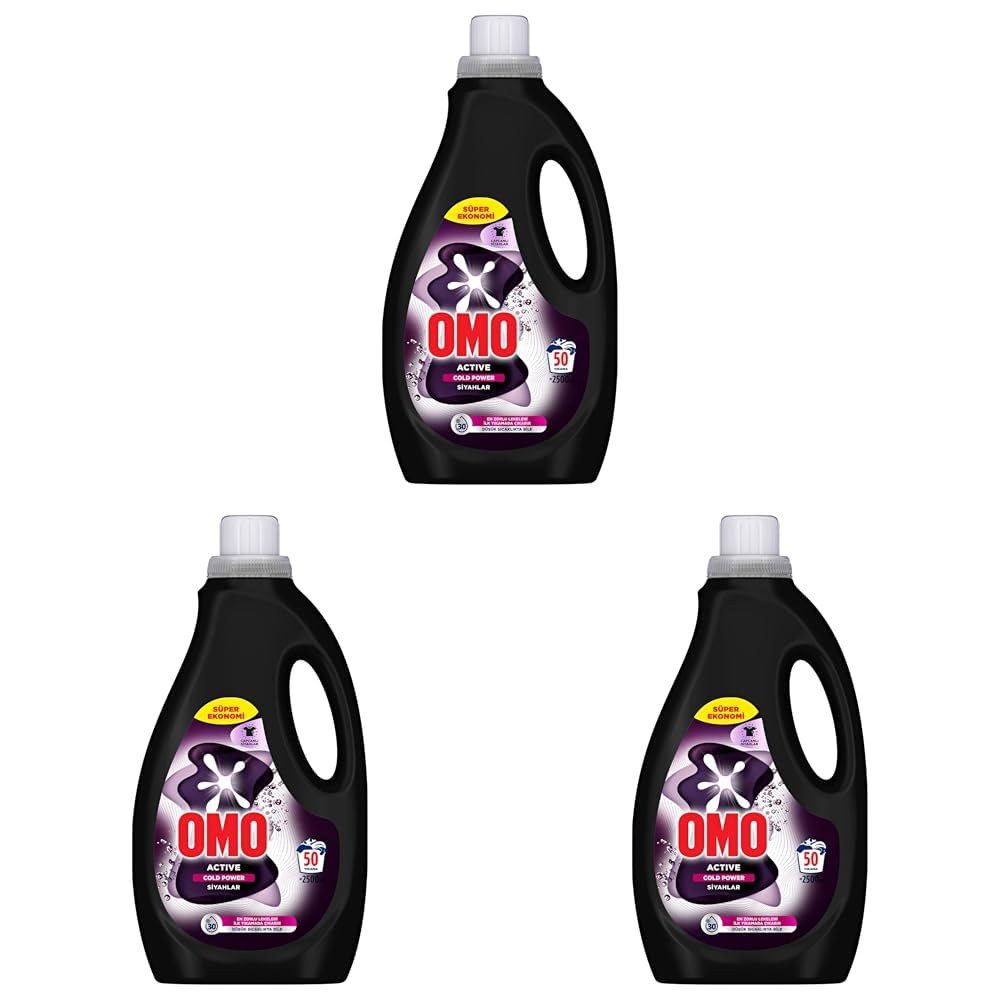 OMO Active Cold Power Siyahlar İçin Sıvı Deterjan 2500 ml (3 paketi)