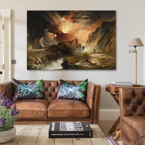 Poster mural vintage Thomas Moran Macbeth impression toile de luxe 60x90cm